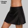 Charmleaks Women Bikini Bottom Swim Trunks Ban Solid Swim Skirt Build-in Brief Swimwear Briefs Swimming Bottom Tankini Bottoms