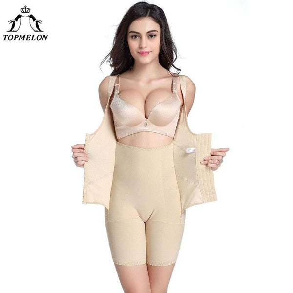 TOPMELON Women Body Shpaer Bodysuit Slimming Underwear Sheath Butt Lifter Hip Waist Trainer Waist Control Bodysuits Shapewear