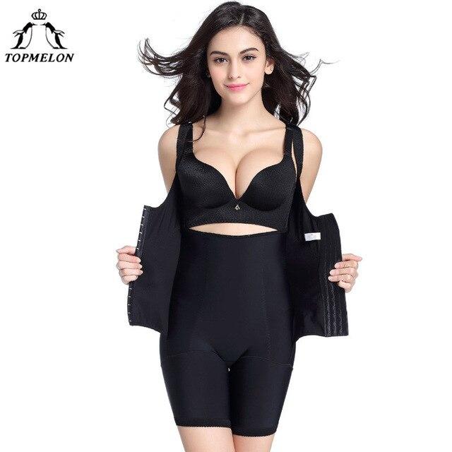 TOPMELON Women Body Shpaer Bodysuit Slimming Underwear Sheath Butt Lifter Hip Waist Trainer Waist Control Bodysuits Shapewear