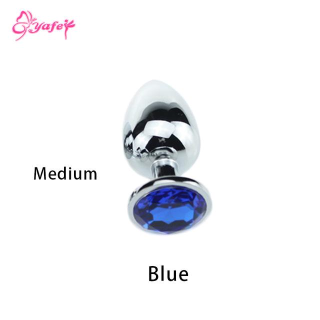 Diamond Anal Beads Crystal Jewelry Heart Butt Plug Stimulator Sex Toys Dildo Stainless Steel Anal Plug Sex toy for Women Men