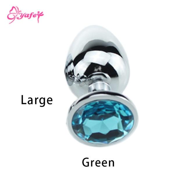 Diamond Anal Beads Crystal Jewelry Heart Butt Plug Stimulator Sex Toys Dildo Stainless Steel Anal Plug Sex toy for Women Men