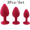 3Pcs/Set Safe Butt Plug With Crystal Detachable Jewelry Anal Plug Vagina Clitoris Vibrator Erotic Adult Sex Toys For Woman/Men