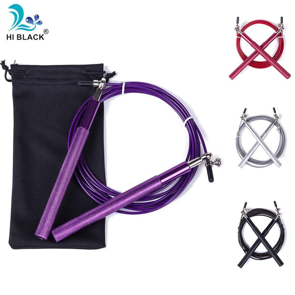 HI BLACK Metal bearing skipping rope speed jumping rope / gym crossfit jump rope corda de pular for MMA Boxing weight lifting