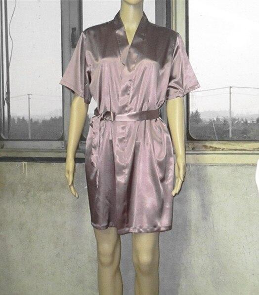 PLUS SIZE XXL 3XL Femme Man Satin Silk Bathrobe with Belt Nightgown Short Sleeve Robes Elegant Tracksuits Pijama Long Tops