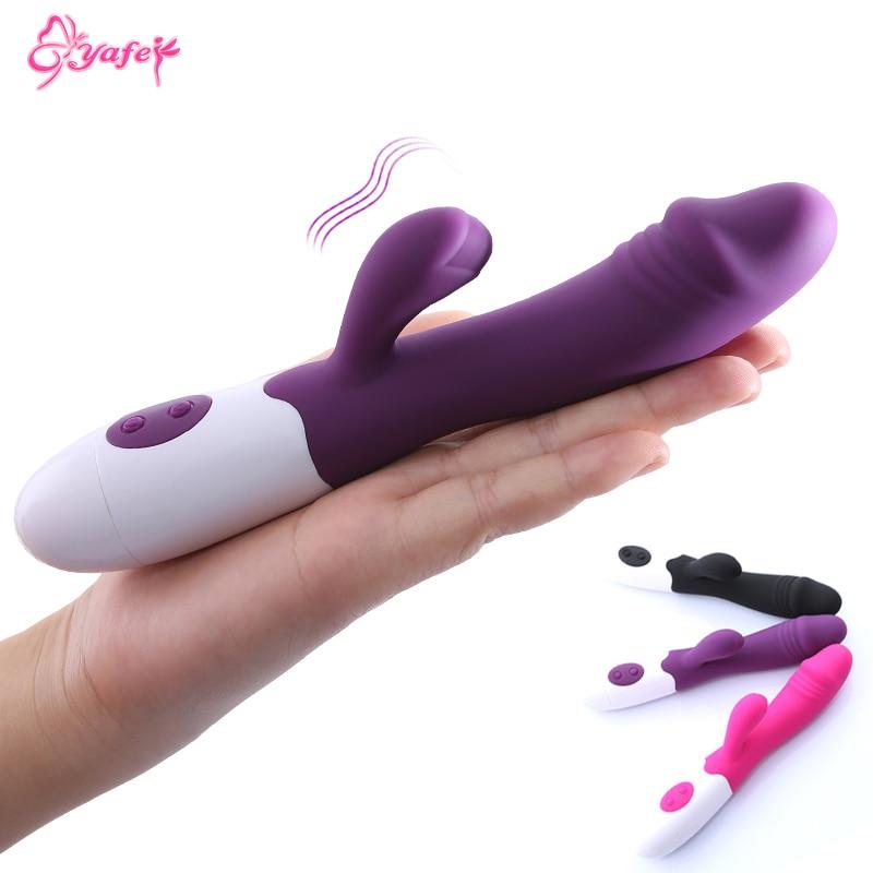 G Spot Dildo Rabbit Vibrator for Women Dual Vibration Silicone Waterproof Female Vagina Clitoris Massager Sex Toys For Women