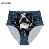 INSTANTARTS Female High Waist Bikini Bottom Swimwear Swim Suits Jeans Cats Dogs Printed Beachwear Shorts Swim Briefs Plus Size