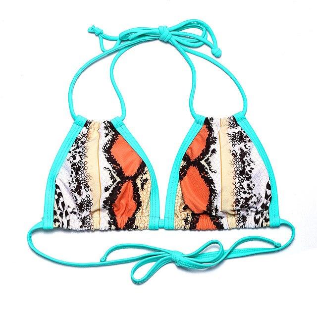 BANDEA bikini 2019 women swimwear halter tops Swimsuit solid Bathing Suit bikini top strappy beach wear Two-Piece Separates top