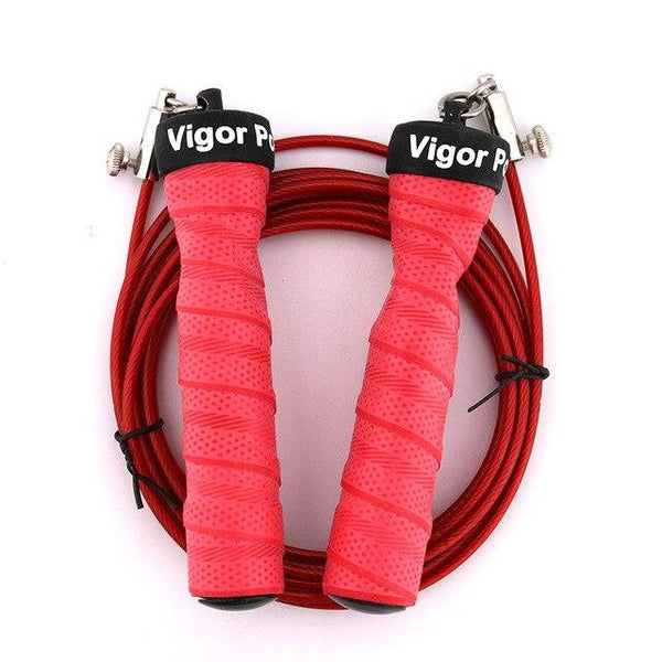 vigor power gear high quality adjustable cable crossfit skip sweat non-slip weighted jump rope speed skipping rope