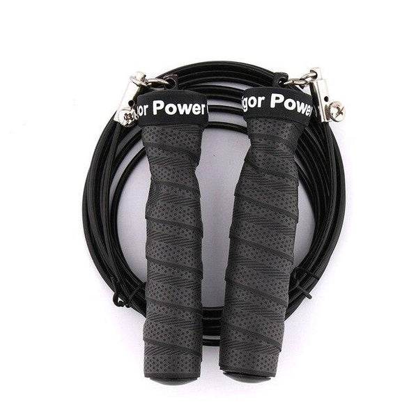 vigor power gear high quality adjustable cable crossfit skip sweat non-slip weighted jump rope speed skipping rope