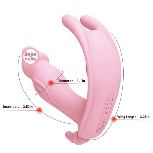 Omysky Butterfly Dildo Vibrator Wearable G Spot Clitoral Stimulator Massager Wireless Rechargable Sex Toy For Women Masturbator