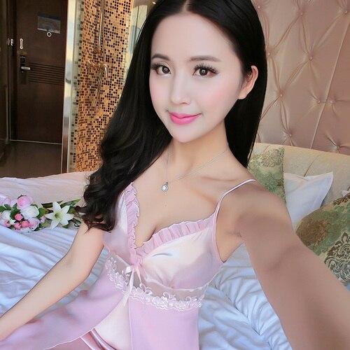 Ladies Sexy Silk Satin Nightgown Sleeveless Nighties Long Nightdress V-neck Sleep Shirt Summer Night Dress Nightwear For Women