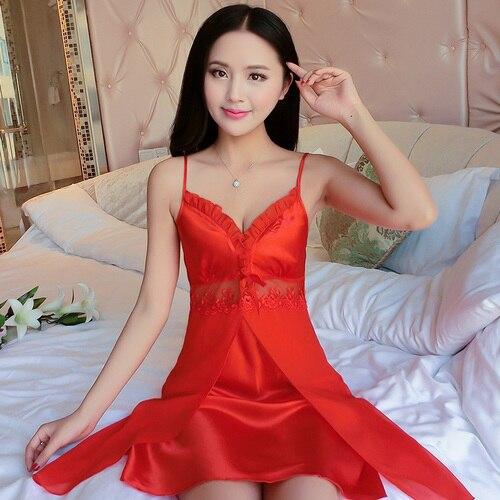 Ladies Sexy Silk Satin Nightgown Sleeveless Nighties Long Nightdress V-neck Sleep Shirt Summer Night Dress Nightwear For Women