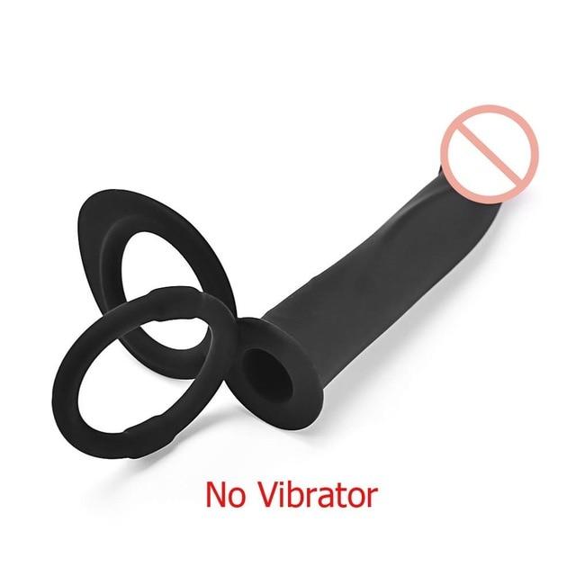 Double Penetration Vibrators Penis Strapon Dildo Vibrator Strap On Penis Anal Plug for Man Adult Vagina Massager for Beginner