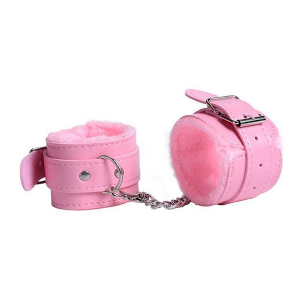 Sexy Lingerie BDSM Bondage Set Plush Ankle Cuffs With Whip Rope Erotic Accessories Handcuffs Adult Sex Toys For Woman Couples