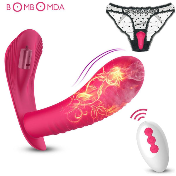 Butterfly Dildo Vibrator for Women Erotic Sex Toys Panties Heating Remote Vagina Vibration Clitoris stimulator panty vibrator