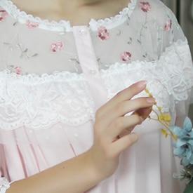 Woman Robe Nightgown  Long Sleepwear Vintage Elegant Homewear Ladies Long Dress Full Length Nighties