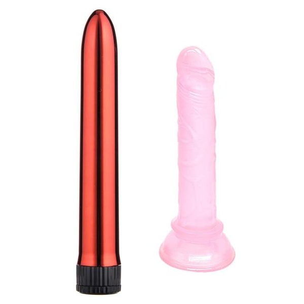 Sex Toys Bullet Vibrator Real Penis Dildo Combination Women Soft Rubber Sucker Lifelike Dick Dildo Vibrator Female Masturbator