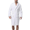 2019 On Sale Men Luxury Winter Bathrobe Mens Warm Silk Flannel Long Kimono Bath Robe Male Bathrobes Night Dressing Gown C30
