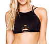 Vikionfly 10Color Bikini Top High Neck Swimwear Tops Women 2019 Cut Out Padded Swimsuit Swimming Bra Back Cross Bathing Suit