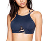 Vikionfly 10Color Bikini Top High Neck Swimwear Tops Women 2019 Cut Out Padded Swimsuit Swimming Bra Back Cross Bathing Suit