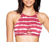 Vikionfly 10Color Bikini Top High Neck Swimwear Tops Women 2019 Cut Out Padded Swimsuit Swimming Bra Back Cross Bathing Suit