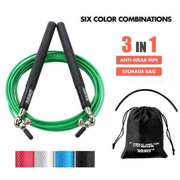 Adult Weight Skip Jump Rope Steel Wire Aluminum Alloy Racing Jumping Ropes Body Building Fitness Accessories