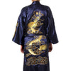 7colors Traditional Japanese Kimono Emboridery Dragon Robe Men Nightgown Yukata Sleepwear Satin Men's Quimono Samurai Male