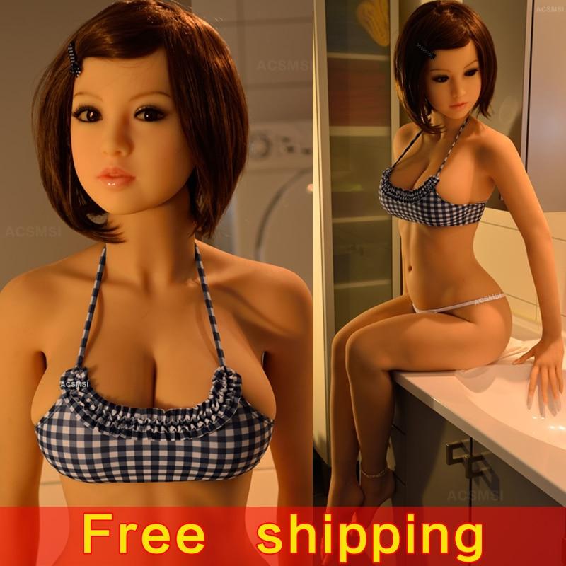 Real Japanese Sex Doll, Full Size Silicone with skeleton Love Doll, Oral Vagina Pussy Anal Big Breast Adult Doll