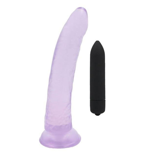 YEMA 2 PCS Violet Realistic Dildo&10 Mode Bullet Vibrator Sex Toys for Women Strap On Clitoris G Spot Stimulater Vibrators