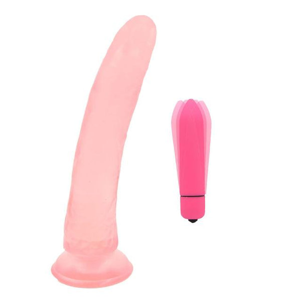 YEMA 2 PCS Violet Realistic Dildo&10 Mode Bullet Vibrator Sex Toys for Women Strap On Clitoris G Spot Stimulater Vibrators