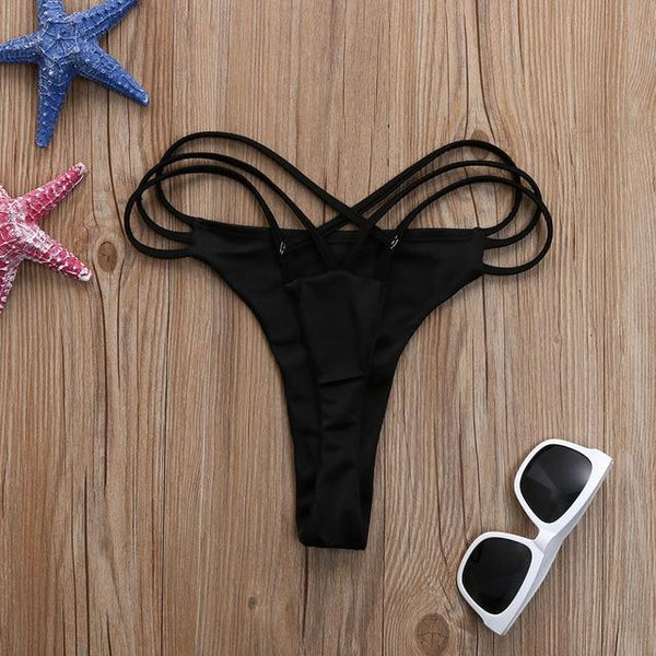 womens brazilian bikini bottoms Women Sexy Bottoms Swimsuit Bikini Swimwear Cheeky Thong V Swim Trunks thong bikini  #XTN