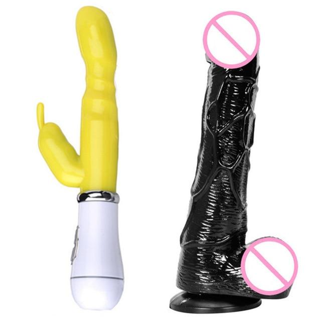 Vibrator Sex Toys For Woman Adult Toys Realistic Dildo G Spot Rabbit Dildo Vibrator Sex Toy Waterproof Vagina Clitoris Massager