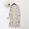 2019 New Casual Night Dress Sleepwear Soft Cotton Long Sleeve Stretchy Nightgown Female Nightwear Night Sleeping Gown For Women