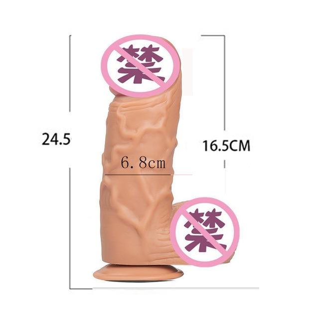 24.5X6.8CM Simulation penis large suction cup fake penis adult apparatus adult toys dildo vibrators big dildos realistic