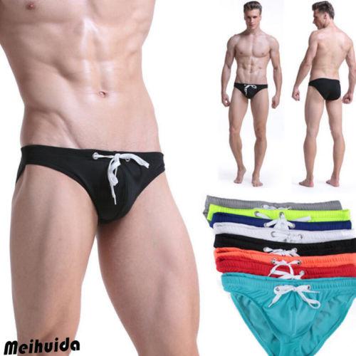 Sexy Mens Hot Swimming Trunks Briefs Speedos Style Boxers Style Bikini Cut Thongs Bulge Pouch Underpants Brief Swimwear M L XL