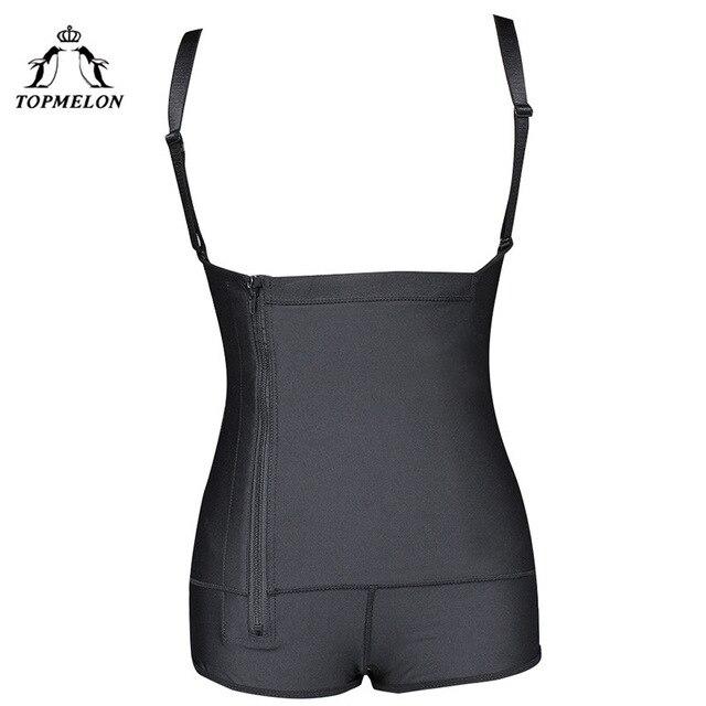 TOPMELON Zipper Bustier 2018 Shapers Good Quality S-6XL High Waist spandex Body Shaper Underbust Firm Control