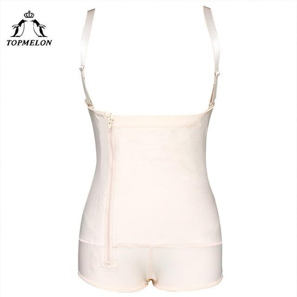 TOPMELON Zipper Bustier 2018 Shapers Good Quality S-6XL High Waist spandex Body Shaper Underbust Firm Control