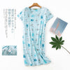 Cute cartoon sexy women nightdress summer short sleeve 100% cotton sleepwear pyjamas women nightgowns Plus size 90kg