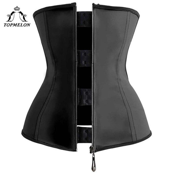 TOPMELON Latex Waist Trainer Slimming Belt Modeling Strap Body Shaper Shapewear Belly Slimming Sheath Zipper Underbust Corset