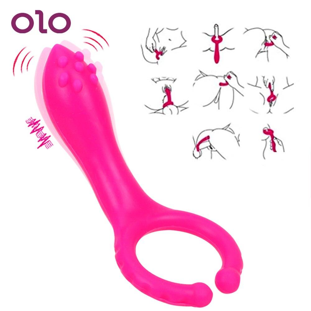 OLO Nipple Massage Clitoris Stimulation G-spot Vibrator Dildo Penis Vibration Clip Sex Toy For Women Men Couple Vagina