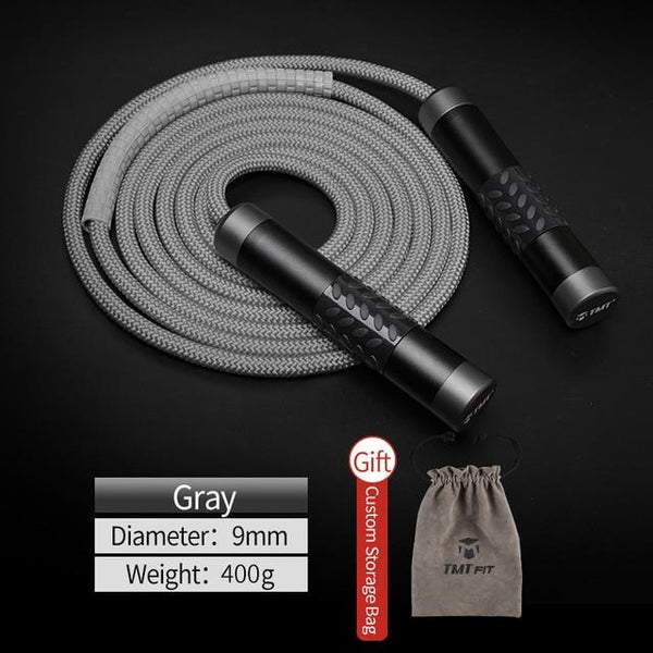 TMT Weighted Jump Rope Crossfit Aluminum Alloy Handle for Fitness Boxing Training Adjustable 3 M Heavy Wire Speed Skipping Rope