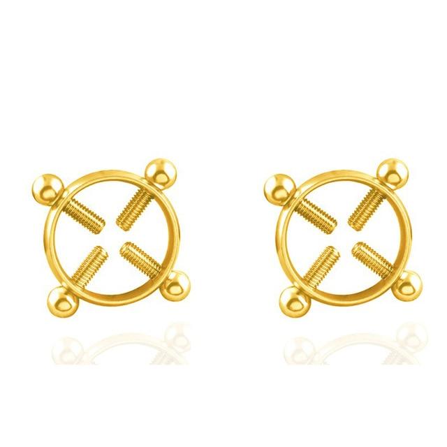 Sexy Nipple Breast Screw Clip With Chain Slave Bdsm Erotic Toys No Vibrator Sex Toys Tool For Couple Flirting Adult Toys Sexshop