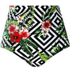 New Summer Women High Waisted Bikini Swim Shorts Bottom Fashion Floral Printed Female Swimsuit Swimwear Bathing Panty Briefs