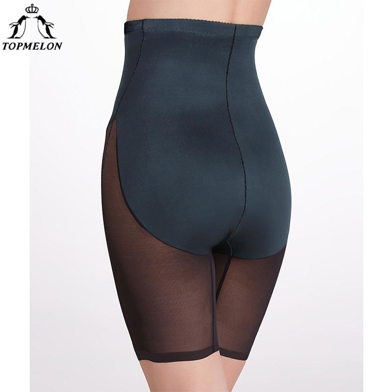 TOPMELON Women Shaper Butt Lifter Slimming Underwear Splice Mesh High Waist Tummy Control Panties Waist Shaper Thigh Slimmer