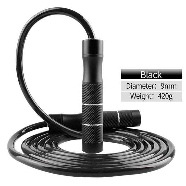 TMT Weighted Jump Rope Crossfit Aluminum Alloy Handle for Fitness Training Power Adjustable 2.8M Heavy Wire Speed Skipping Rope